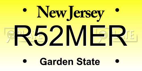 R52MER New Jersey License Plate