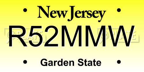 R52MMW New Jersey License Plate