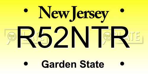 R52NTR New Jersey License Plate
