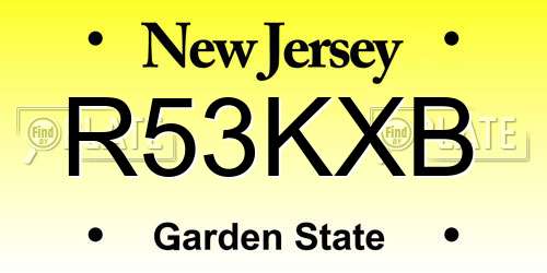 R53KXB New Jersey License Plate