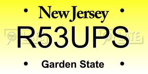 R53UPS New Jersey License Plate