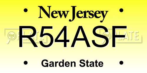R54ASF New Jersey License Plate