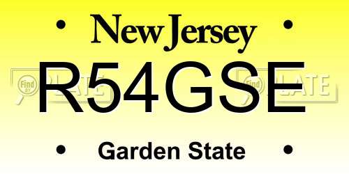 R54GSE New Jersey License Plate