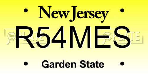 R54MES New Jersey License Plate