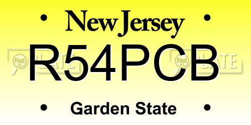 R54PCB New Jersey License Plate