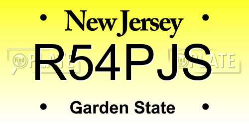 R54PJS New Jersey License Plate
