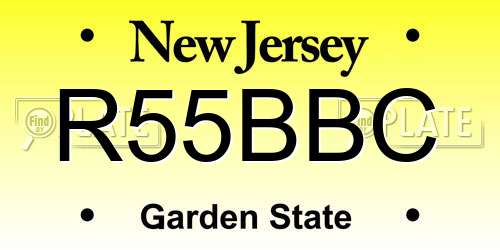 R55BBC New Jersey License Plate