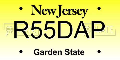 R55DAP New Jersey License Plate