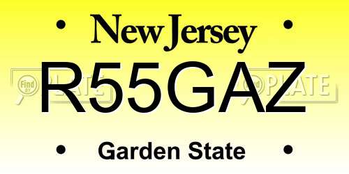 R55GAZ New Jersey License Plate