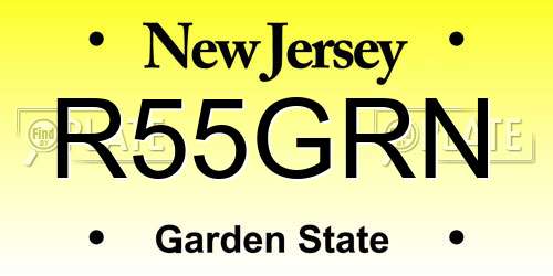 R55GRN New Jersey License Plate