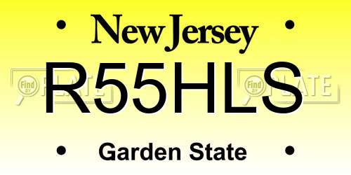 R55HLS New Jersey License Plate
