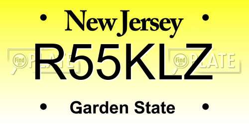 R55KLZ New Jersey License Plate