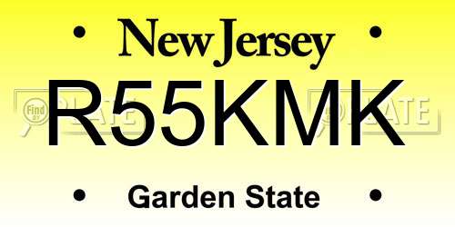 R55KMK New Jersey License Plate