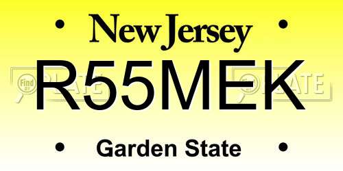 R55MEK New Jersey License Plate