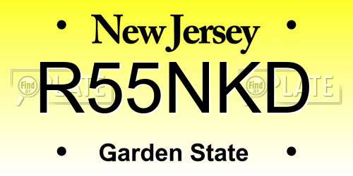 R55NKD New Jersey License Plate