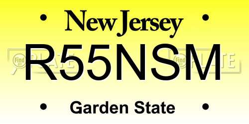R55NSM New Jersey License Plate