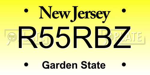R55RBZ New Jersey License Plate
