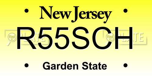 R55SCH New Jersey License Plate