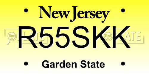 R55SKK New Jersey License Plate