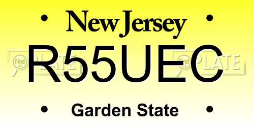 R55UEC New Jersey License Plate