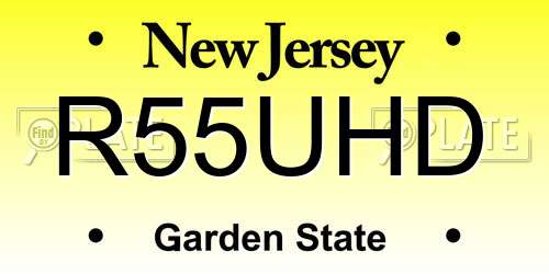 R55UHD New Jersey License Plate