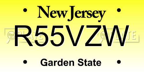 R55VZW New Jersey License Plate