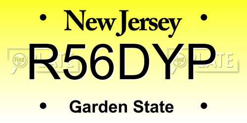 R56DYP New Jersey License Plate