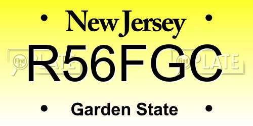 R56FGC New Jersey License Plate
