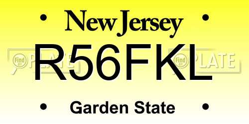 R56FKL New Jersey License Plate