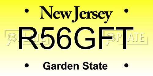 R56GFT New Jersey License Plate