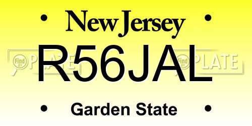 R56JAL New Jersey License Plate