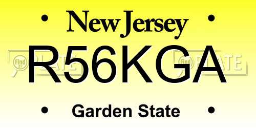 R56KGA New Jersey License Plate