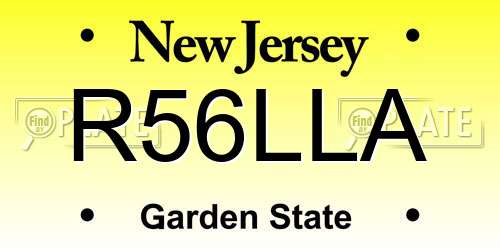 R56LLA New Jersey License Plate