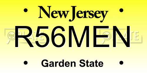 R56MEN New Jersey License Plate