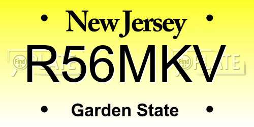 R56MKV New Jersey License Plate