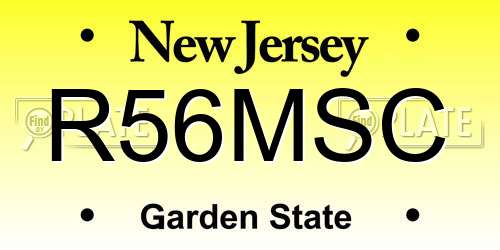 R56MSC New Jersey License Plate