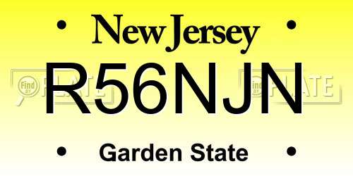 R56NJN New Jersey License Plate