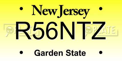 R56NTZ New Jersey License Plate