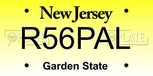 R56PAL New Jersey License Plate