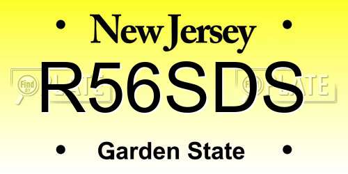 R56SDS New Jersey License Plate