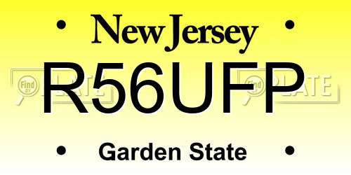 R56UFP New Jersey License Plate