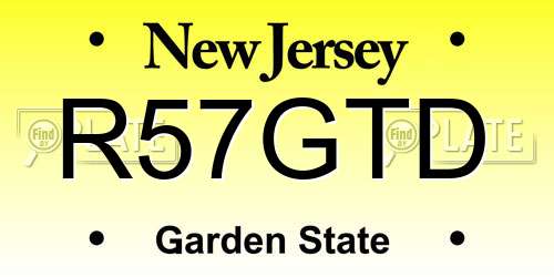 R57GTD New Jersey License Plate