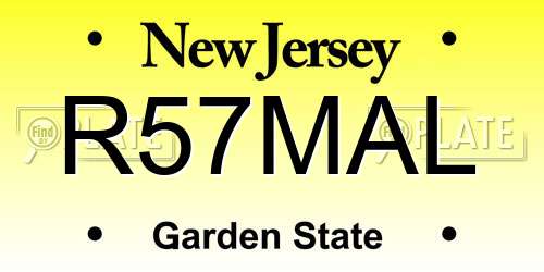 R57MAL New Jersey License Plate