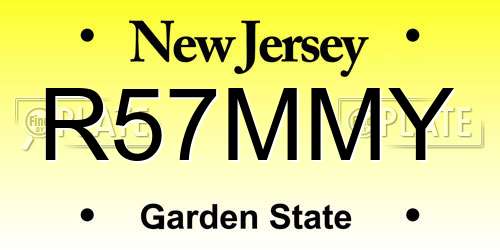 R57MMY New Jersey License Plate