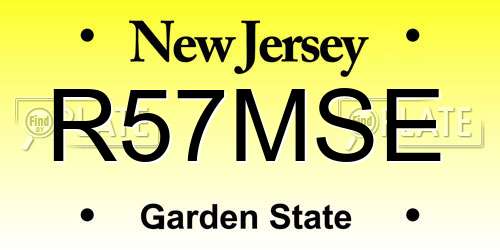 R57MSE New Jersey License Plate