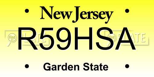 R59HSA New Jersey License Plate