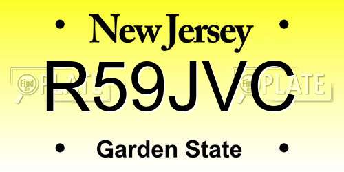 R59JVC New Jersey License Plate