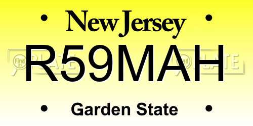 R59MAH New Jersey License Plate