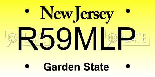 R59MLP New Jersey License Plate