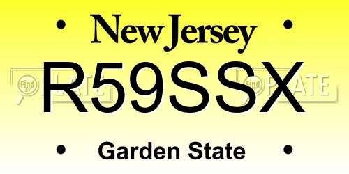 R59SSX New Jersey License Plate